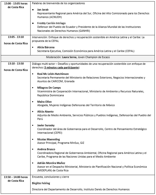 programa webinar ddhh agenda2030